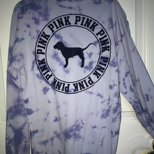 PINK marbled long sleeve tee